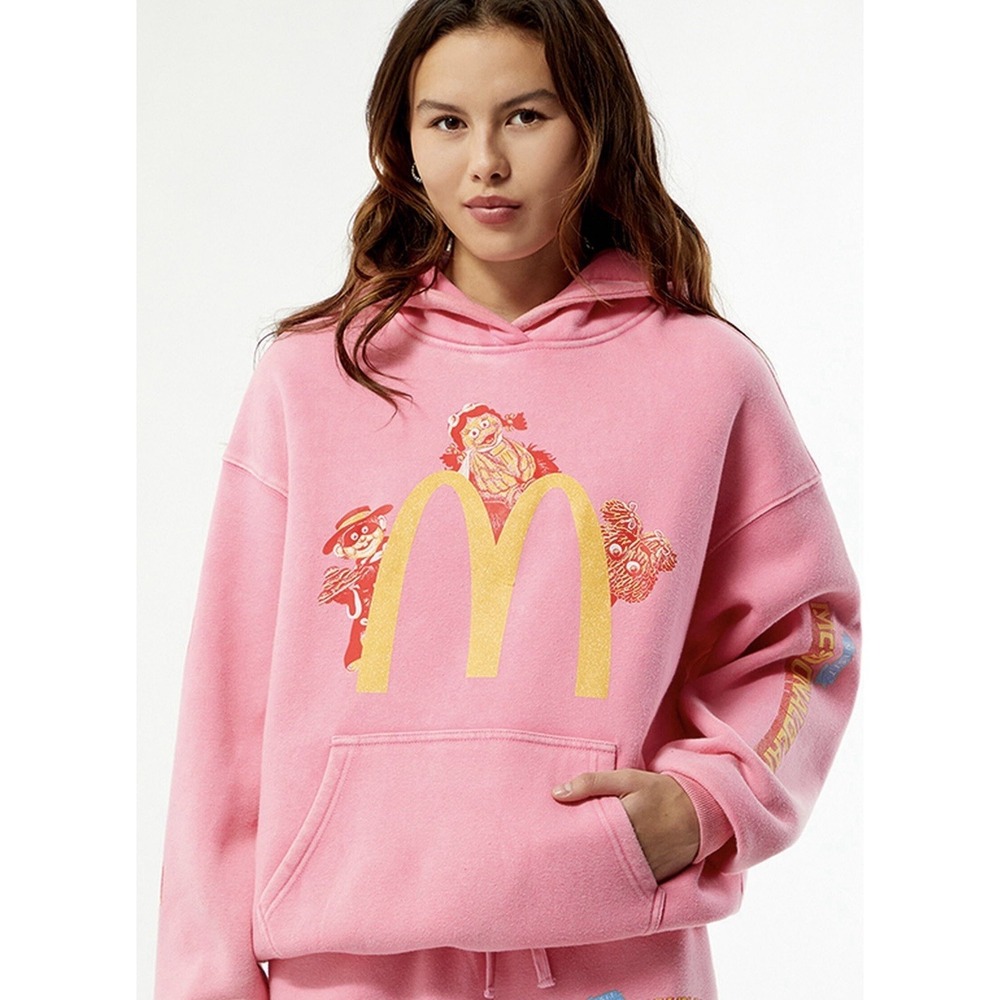 NWT Pacsun X McDonaldland Visit Hoodie Pink Unisex Large Sold Out